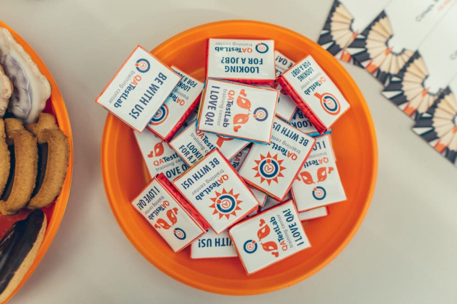 QATestLab candy at Sumy coworking