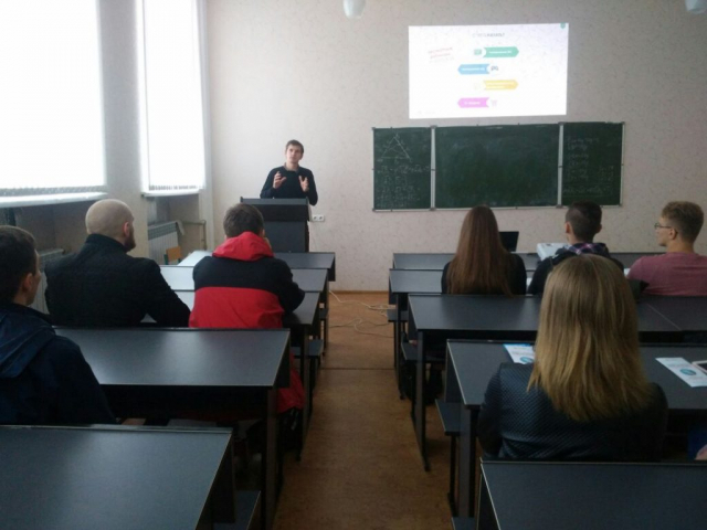 Attendee at Zaporizhzhya career fair