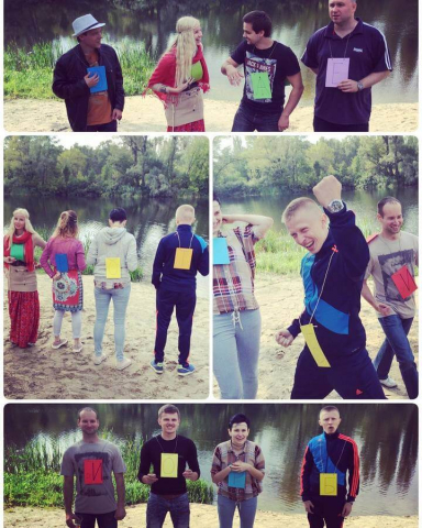 QATestLab play games at hippie party