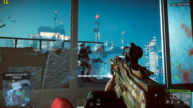 Пример отображения FPS в игре с помощью Fraps (левый верхний угол)